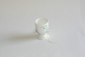 Snowdrop design china egg cup